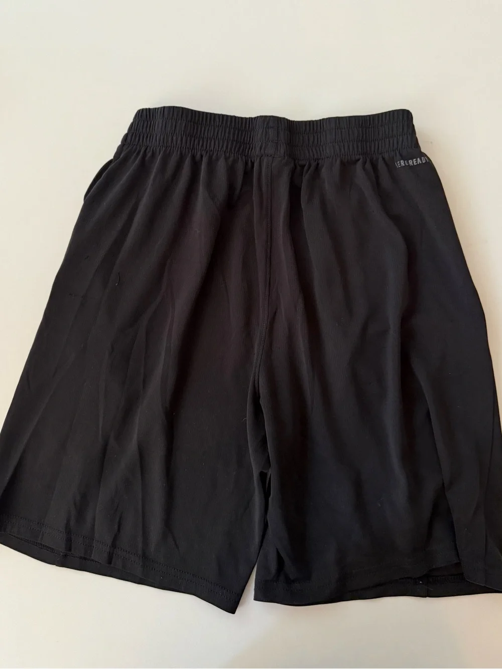 Adidas Aeroready Black Athletic Shorts with White Stripe Panels Youth L (14-16)
